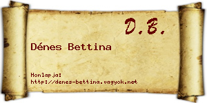 Dénes Bettina névjegykártya