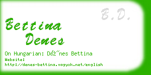 bettina denes business card